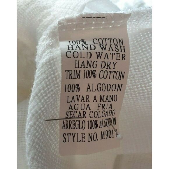 Monoreno Blouse Size Small Ivory Embroidered Peasant‎ Boho Tunic - Picture 9 of 9